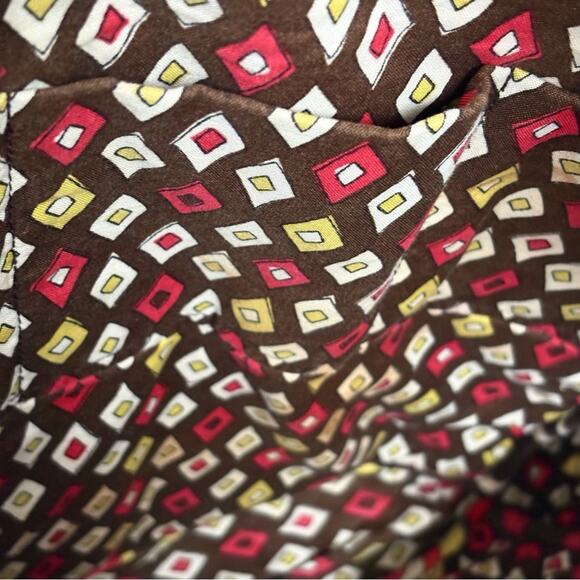 Vera Bradley Quilted Bag Brown and Pink Floral Puccini Design - Picture 7 of 7